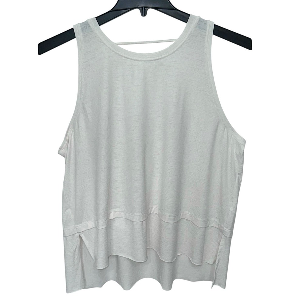 CALIA Women's Scoop Back Tank‎ Ivory Size XL Sleeveless Solid WAX11268